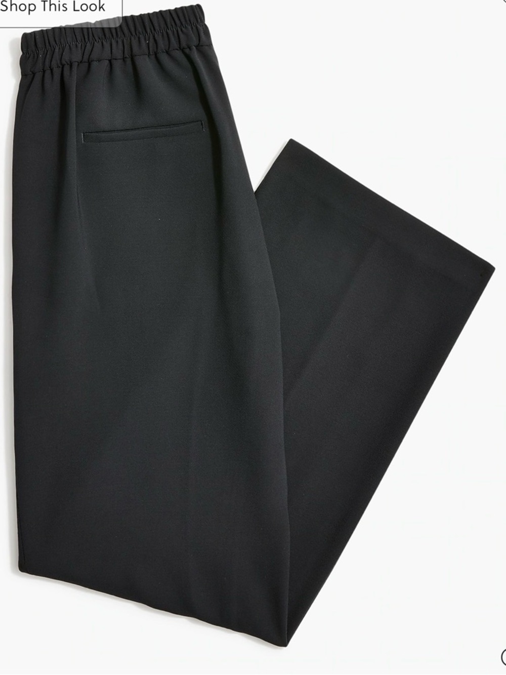 J.Crew Jamie Pant Elastic Waist Straight Leg Work Pants Black Size 14